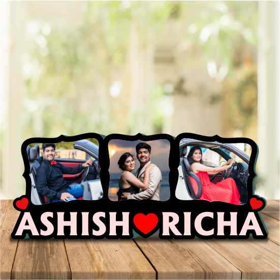 Table Name Frame with 3 Photos The Perfect Gift Free Shipping